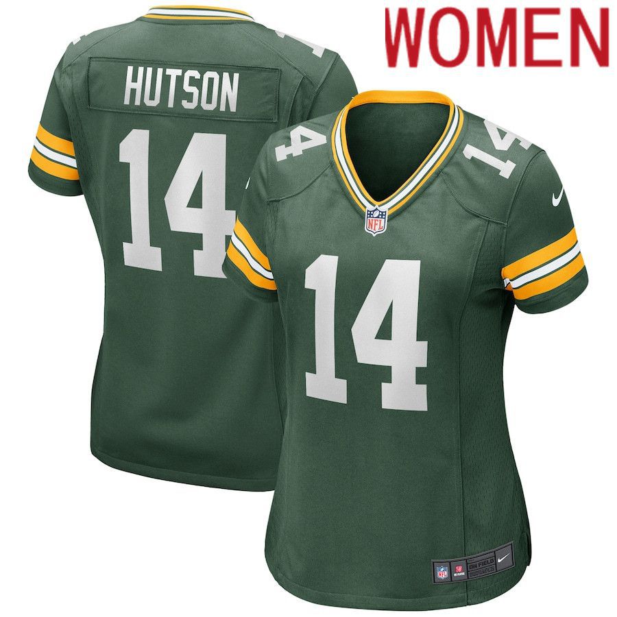 Women Green Bay Packers 14 Don Hutson Nike Green Game Retired Player NFL Jersey